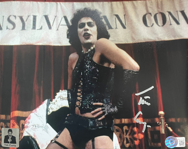 Tim Curry signed 8x10 Frank-N-Furter Image #5 Beckett Authenticated with Tim Curry's Official COA