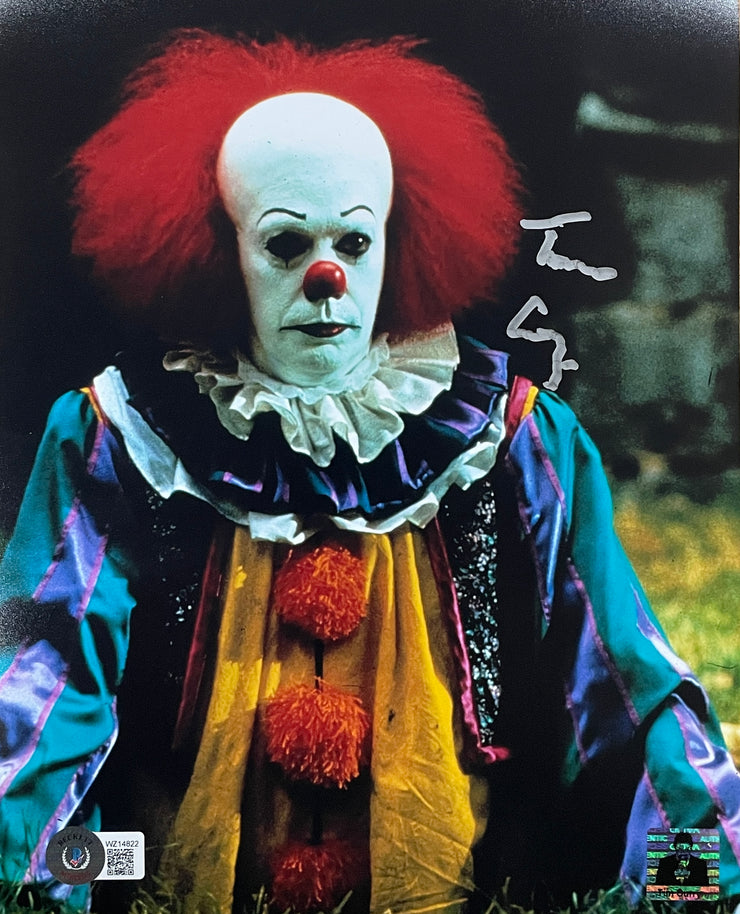 Tim Curry signed 8x10 Pennywise Image #4 Beckett Authenticated with Tim Curry's Official COA