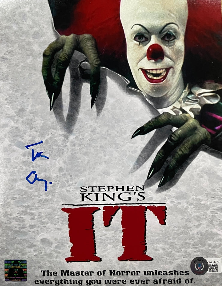 Tim Curry signed 8x10 IT movie Image #1 Beckett Authenticated with Tim Curry's Official COA