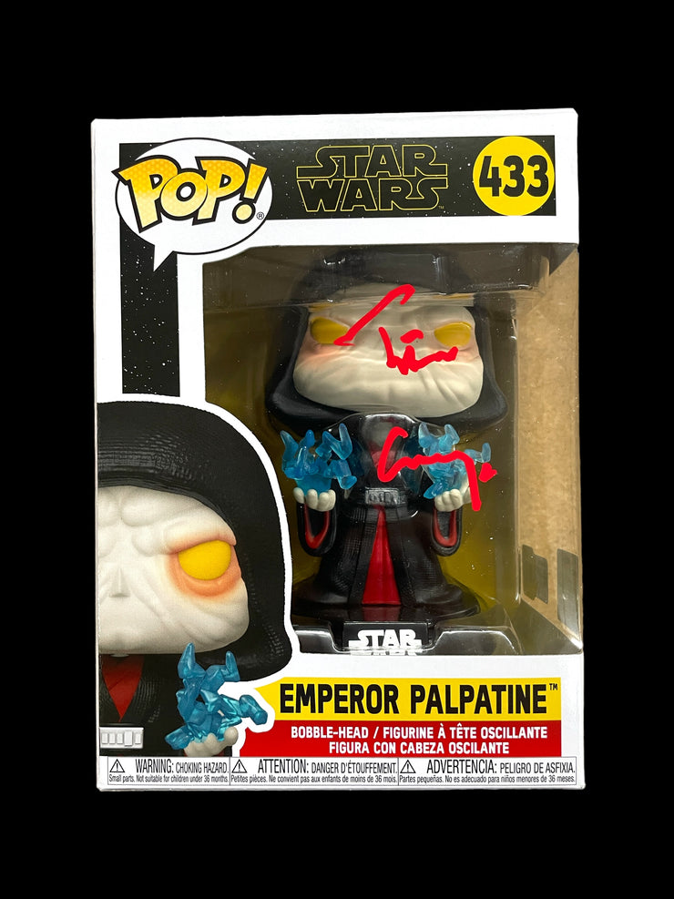 Tim Curry signed STAR WARS Emperor Palpatine Bobble-Head Funko #433 POP! (Red)