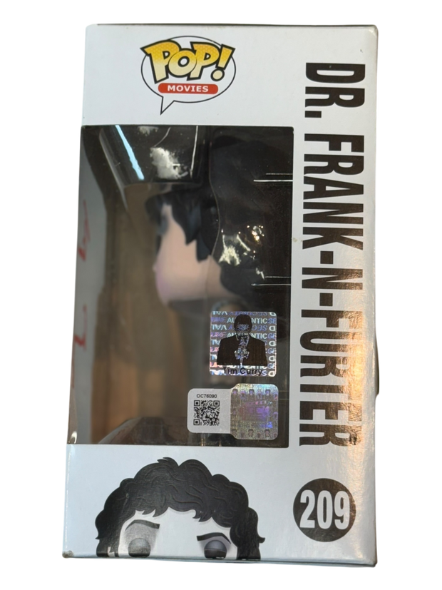 Tim Curry autographed Rocky Horror Picture Show Frank-N-Furter Funko Pop! OCCM QR authenticated with Tim Curry Holo (A)