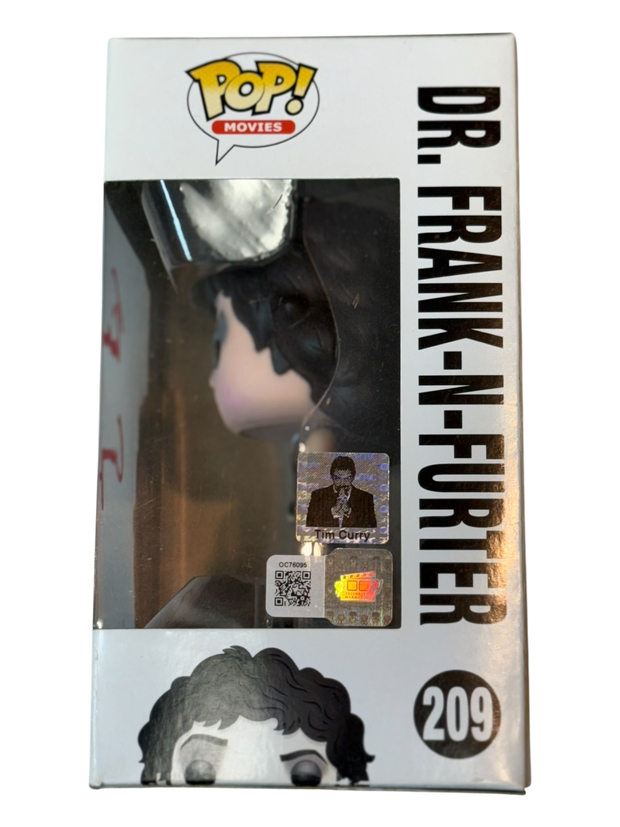 Tim Curry autographed Rocky Horror Picture Show Frank-N-Furter Funko Pop! OCCM QR authenticated with Tim Curry Holo (B)