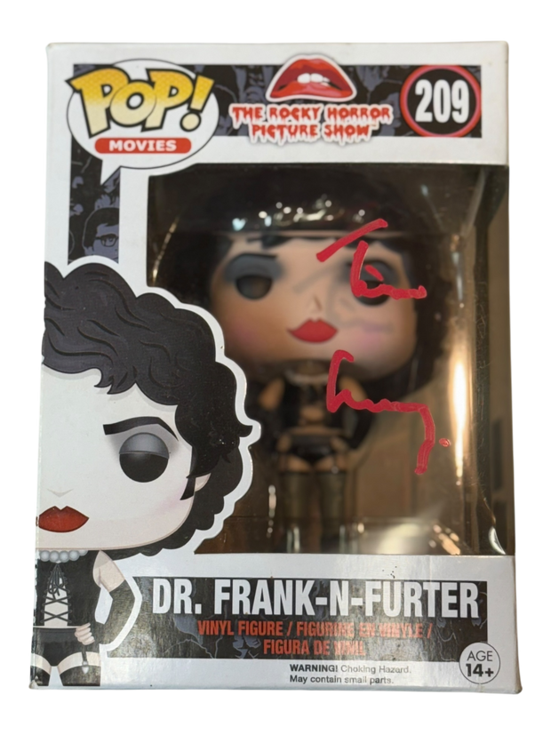 Tim Curry autographed Rocky Horror Picture Show Frank-N-Furter Funko Pop! OCCM QR authenticated with Tim Curry Holo (A)