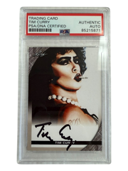 Tim Curry signed Leaf Trading Card Grey Border PSA/DNA Encap