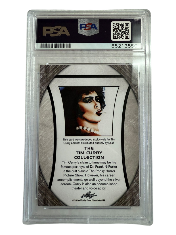 Tim Curry signed Leaf Trading Card Purple Border PSA/DNA Encap