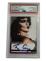 Tim Curry signed Leaf Trading Card Purple Border PSA/DNA Encap