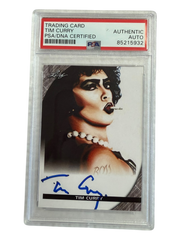 Tim Curry signed Leaf Trading Card PSA/DNA Encap (Blue)