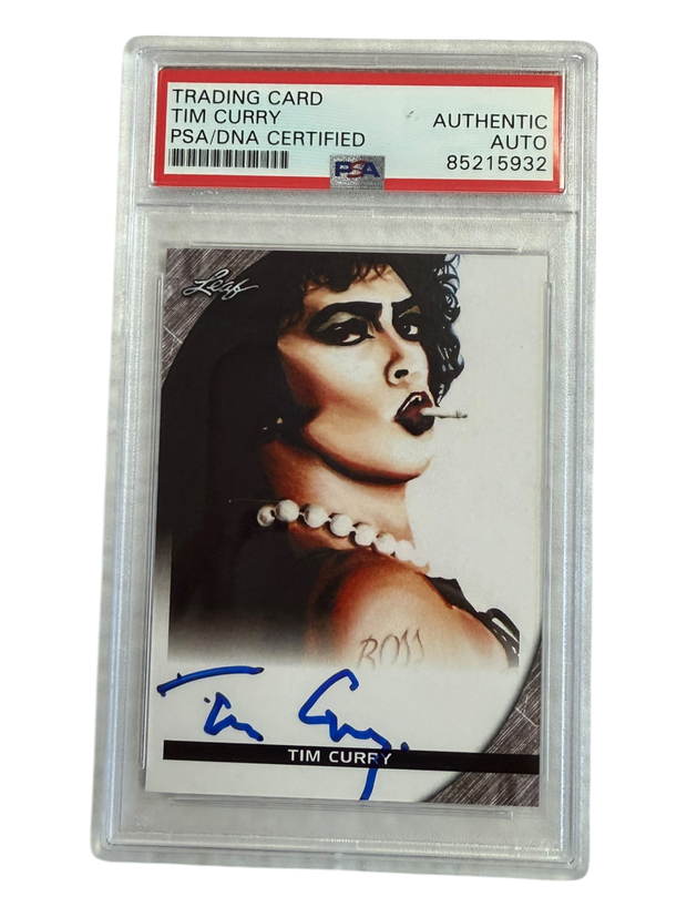 Tim Curry signed Leaf Trading Card PSA/DNA Encap (Blue)