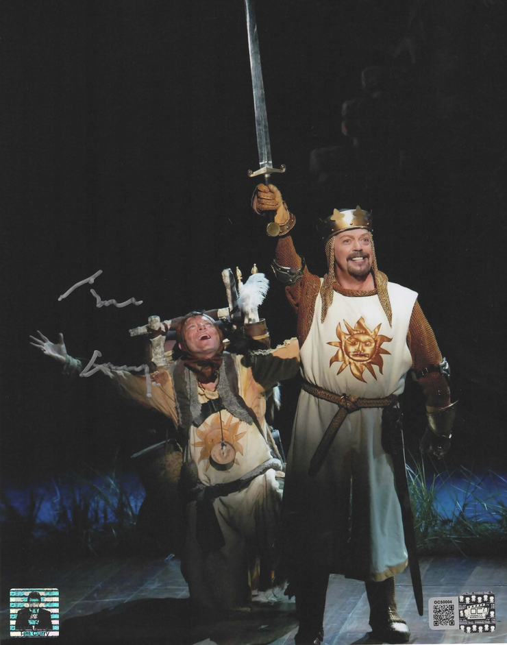 Tim Curry signed 8x10 Spamalot photo Image #1 OCCM authenticated with QR code and Tim Curry official Holo