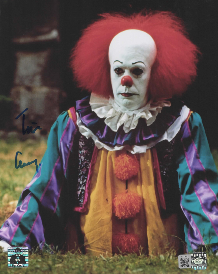 Tim Curry signed 8x10 Pennywise Image #4 OCCM Authenticated with Tim Curry's Official Holo (Blue)