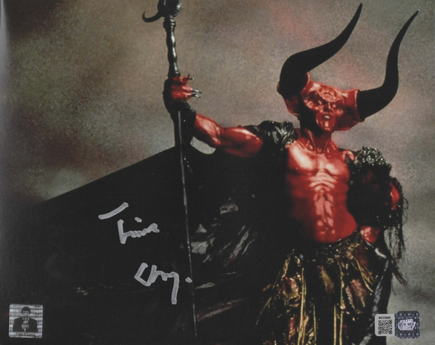 Tim Curry signed 8x10 Legend Darkness photo Image #1 OCCM authenticated with QR code and Tim Curry official Holo