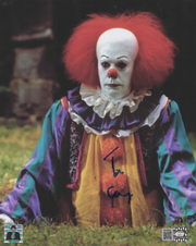 Tim Curry signed 8x10 Pennywise Image #4 OCCM Authenticated with Tim Curry's Official Holo (Blue)