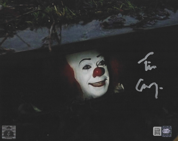 Tim Curry signed 8x10 Pennywise Image #3 OCCM Authenticated with Tim Curry's Official Holo