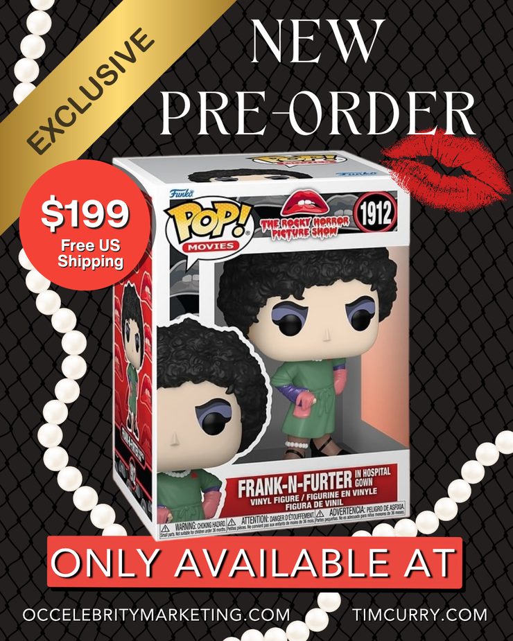 Exclusive Tim Curry signed Frank-N-Furter Funko Pop! #1912 (Pre-Order)