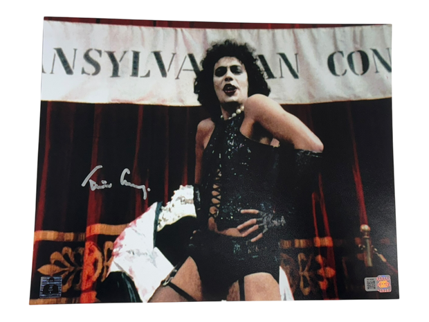 Tim Curry 11x14 autographed Rocky Horror Frank-N-Furter Photo OCCM authenticated with Tim Curry Holo