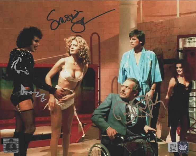 Tim Curry, Susan Sarandon & Barry Bostwick autographed 8x10 Rocky Horror Photo OCCM authenticated with Tim Curry Holo