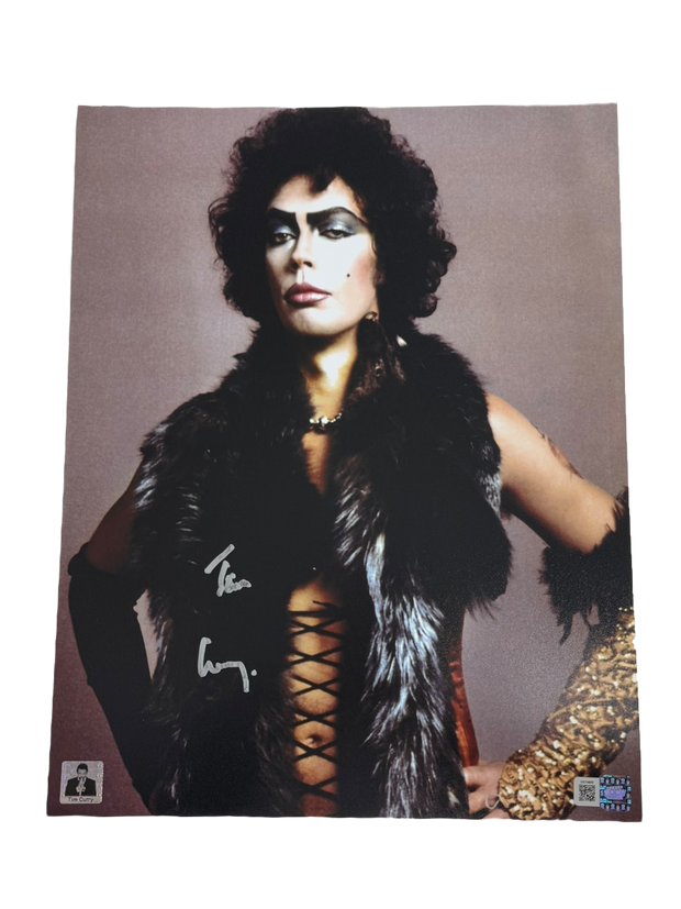 Tim Curry 11x14 Frank-N-Furter autographed Photo OCCM authenticated with Tim Curry Holo