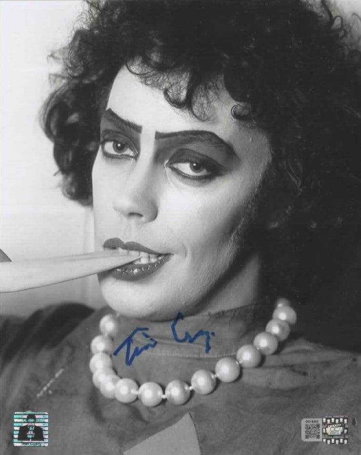 Tim Curry Frank-N-Furter autographed 8x10 B/W Photo OCCM authenticated with Tim Curry Holo