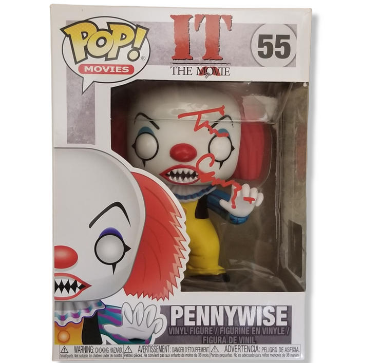 Tim Curry signed IT THE MOVIE Pennywise Funko POP!