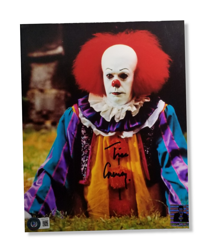 Tim Curry signed 8x10 Pennywise Image #2 Beckett Authenticated with Tim Curry's Official COA