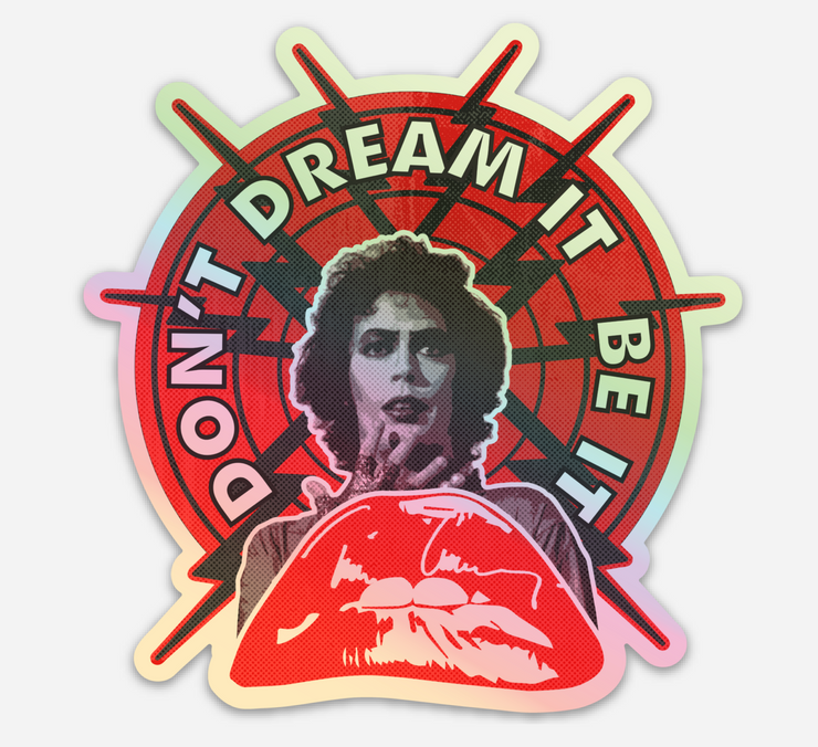 Tim Curry 4"x4" Holographic Sticker